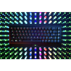 Razer | BlackWidow V3 Mini HyperSpeed | Mechanical Gaming Keyboard | RGB LED light | US | Wireless | Black | Bluetooth | Yellow